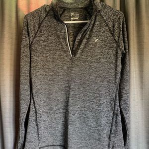 Grey running pullover